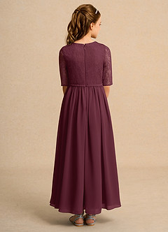 Azazie Pippin Girl vestidos de niña de las flores Vestido de Cabernet de Encaje de Corte En A image2