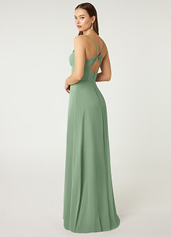 Azazie Minie Bridesmaid Dresses Matcha A-Line Bow Chiffon Dress image5