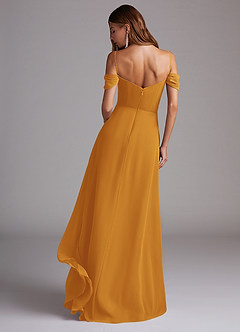 Azazie Marley Jurken voor bruidsmeisjes Converteerbaar Jurk van Chiffon met A-Lijn Off the Shoulder Boterbabbelaar image7
