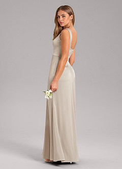 Azazie Frostine Bridesmaid Dresses Frost A-Line Bow Stretch Satin Dress image7