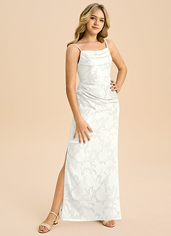 Azazie Mai Junior Klä av Tubklänning i Blommig Utbrändhet Plisserad image4