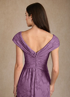 Azazie Myrtle Final Sale Wisteria A-Line Pleated Floral Burnout Dress image6