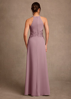 Azazie Georgie vestidos de madre de la novia Vestido de Rosa Polvorienta de Gasa de Corte en A con Encaje image3