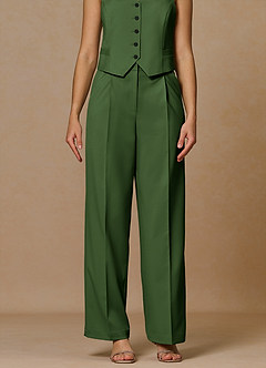 front Rowan Olive Refined Weave Performance pants