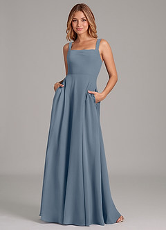 Azazie Shaude Bridesmaid Dresses Twilight A-Line Pleated Chiffon Dress image1
