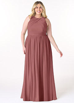 Azazie Harper Brautjungfernkleider A-Linie Plissee Chiffon Kleid Amethyst image6