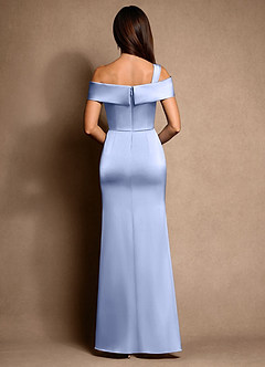 Azazie Altonia Mother of the Bride Dresses Ice Mermaid Off the Shoulder Stretch Satin Dress image3