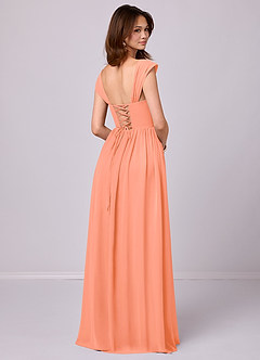 Barbie ♥ Azazie Bridesmaid Dresses Sunset A-Line Corset Chiffon Dress image5