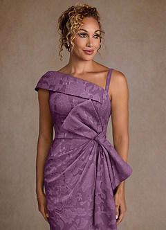 Azazie Hampton Mother of the Bride Dresses Wisteria Mermaid One Shoulder Floral Burnout Dress image4