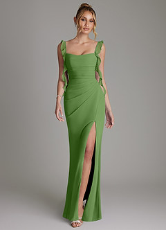 Azazie Jessamine Bridesmaid Dresses Basil Mermaid Corset Chiffon Dress image1