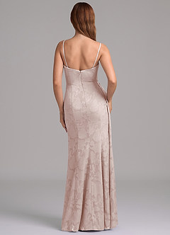 Azazie Amyra Bridesmaid Dresses Blushing Pink Mermaid Off the Shoulder Floral Burnout Convertible Dress image7