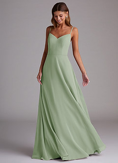 Azazie Marley Bridesmaid Dresses Dusty Sage A-Line Off the Shoulder Chiffon Convertible Dress image5