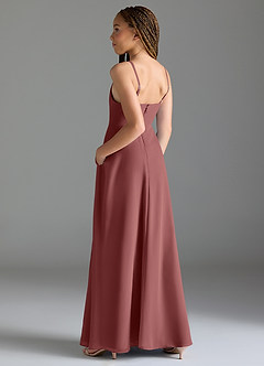 Azazie Moira Junior Amethyst A-Line with Pockets Chiffon Dress image2