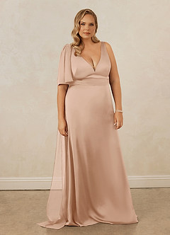 Christian Siriano Bridal for Azazie 1011 Bridesmaid Dresses English Rose Mermaid Bow Stretch Satin Dress image11
