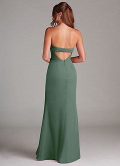 Azazie Leonis Bridesmaid Dresses Eucalyptus Sheath Strapless Chiffon Convertible Dress image5