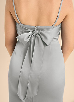 Azazie Mai Junior Silver A-Line Sweetheart Neckline Stretch Satin Dress image6