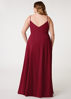Azazie Daenerys Jurken voor bruidsmeisjes Jurk van Chiffon met A-Lijn Frock Bourgondië image9