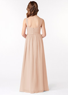 Azazie Evie Junior English Rose A-Line Pleated Chiffon Dress image3