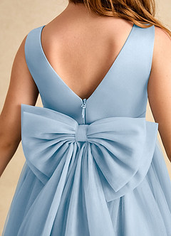 Azazie Winnie Robe Demoiselle D'honneur Fillette Robe Princesse en Tulle Arc Poudre Bleue image7