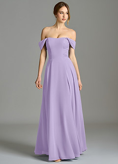 Azazie Oasis Bridesmaid Dresses Lilac A-Line with Pockets Chiffon Dress image5