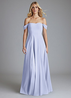 Azazie Seriana Brudtärnklänningar Klä av A-Linje i Chiffong Av axeln Lavendel image5