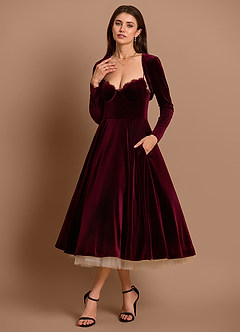 Gracyn Wine Two Piece Dress image3