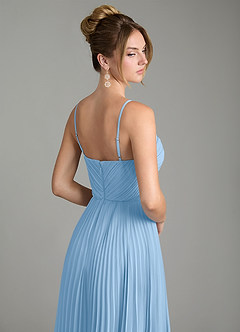 Azazie Teagan Bridesmaid Dresses Powder Blue A-Line Sweetheart Neckline Chiffon Dress image6