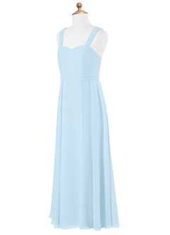 Azazie Simoan Junior Sky Blue A-Line Sweetheart Neckline Chiffon Dress image6