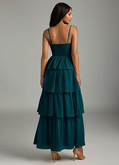 Azazie Kaiden Bridesmaid Dresses Pine A-Line Sweetheart Neckline Chiffon Dress image2