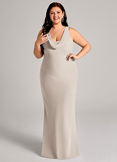 Azazie Rylina Bridesmaid Dresses Frost Mermaid Pleated Chiffon Dress image10