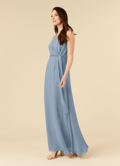 Azazie Marchioness 신부의 어머니 드레스 A라인 쉬폰 바닥 길이 드레스 image3