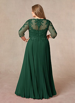 Azazie Corinne Mother of the Bride Dresses Dark Green A-Line Sequins Chiffon Dress image9