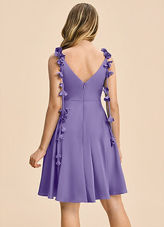 Azazie Priya Junior Tahiti A-Line Stretch Satin Dress image2