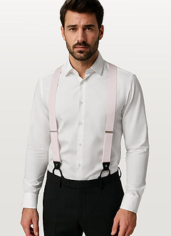 front Smoking-Hosenträger aus mattem Satin mit Knopfleiste
