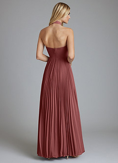 Azazie Keita Venta Final Vestido de Black de Gasa de Corte en A con Plisado image2