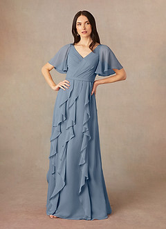Azazie Watson Mother of the Bride Dresses Twilight A-Line V-Neck Chiffon Dress image1