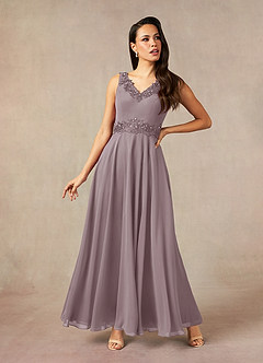 Azazie Devana Mother of the Bride Dresses Dusk A-Line Sequins Chiffon Dress image3