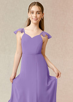 Azazie Everett Junior Tahiti A-Line Chiffon Dress image5