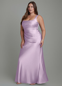 Azazie Agustina Robes de demoiselle d'honneur Robe Sirène en Satin extensible Corset Frostiges Flieder image11