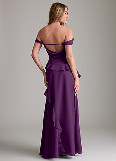 Azazie Sloane Bridesmaid Dresses Grape A-Line Sweetheart Neckline Chiffon Dress image7