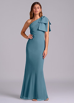 Azazie Yuanna Bridesmaid Dresses Bermuda Mermaid One Shoulder Chiffon Dress image1
