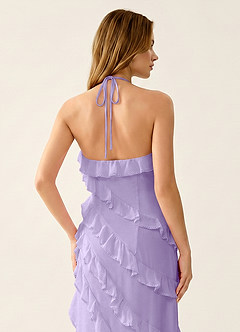 Veronica Lilac Chiffon Ruffled A-line Prom Dress image6
