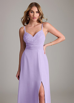Azazie Terese Bridesmaid Dresses Lilac A-Line Pleated Chiffon Dress image5