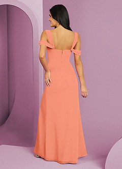 Barbie ♥ Azazie Bridesmaid Dresses Sunset A-Line Off the Shoulder Chiffon Dress image6