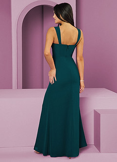 Barbie ♥ Azazie Bridesmaid Dresses Pine Mermaid Pleated Chiffon Dress image7