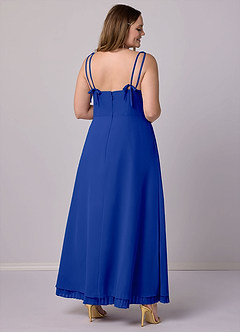 Barbie ♥ Azazie Bridesmaid Dresses Royal Blue A-Line Pleated Chiffon Dress image11