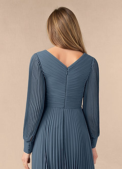Azazie Zina Mother of the Bride Dresses Neptune A-Line Pleated Chiffon Dress image6