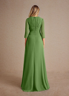 Azazie Mayfield Mother of the Bride Dresses Basil A-Line Pleated Chiffon Dress image3