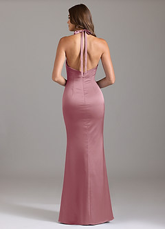 Azazie Valerie Bridesmaid Dresses Vintage Mauve Mermaid Pleated Stretch Satin Dress image2