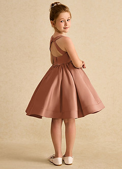 Azazie Julietta Blumenmädchenkleider Ballkleid Cabrio Tüll Kleid Bronzer image8